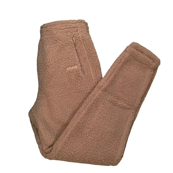 NWT SOLD OUT Skims Teddy joggers Tigers Eye super soft zip pockets size M - Picture 8 of 11